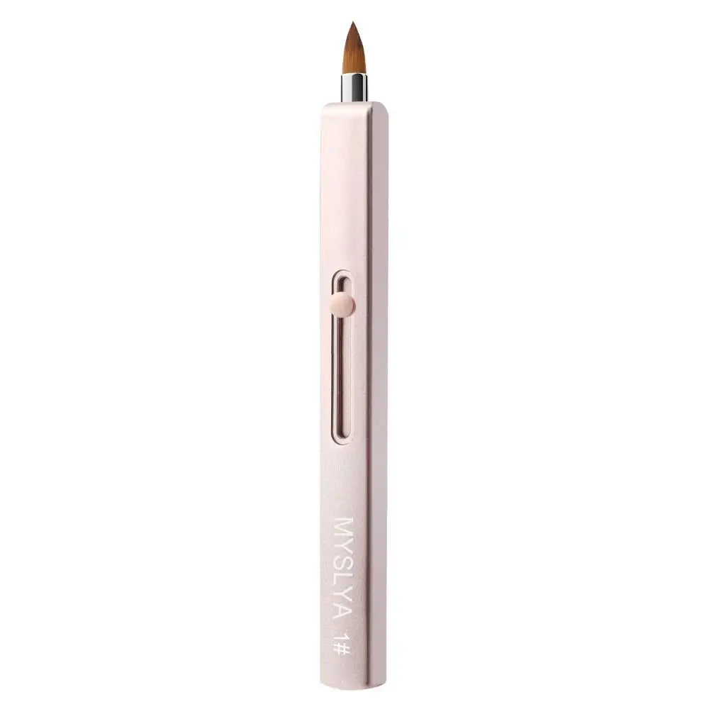Makeup Brush Make Up Tool Lady Capped Eyeshadow Applicator Lip Gloss Brush Lipstick Brush Cosmetic Brush Retractable Lip Brush Quake pink