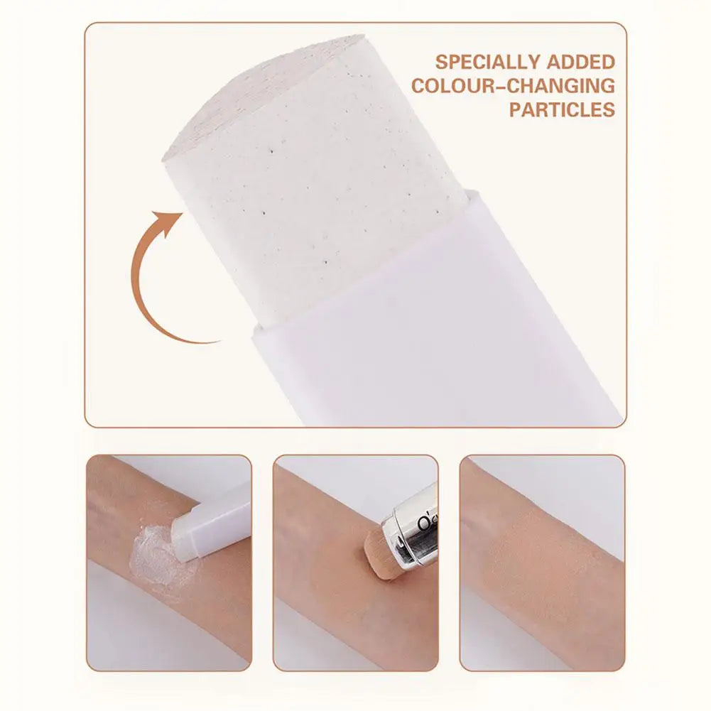 Temperature Changing Foundation Stick Double-ended Eraser Foundation Stick Contour Concealer Highlight Powder Foundation Liquid Quake