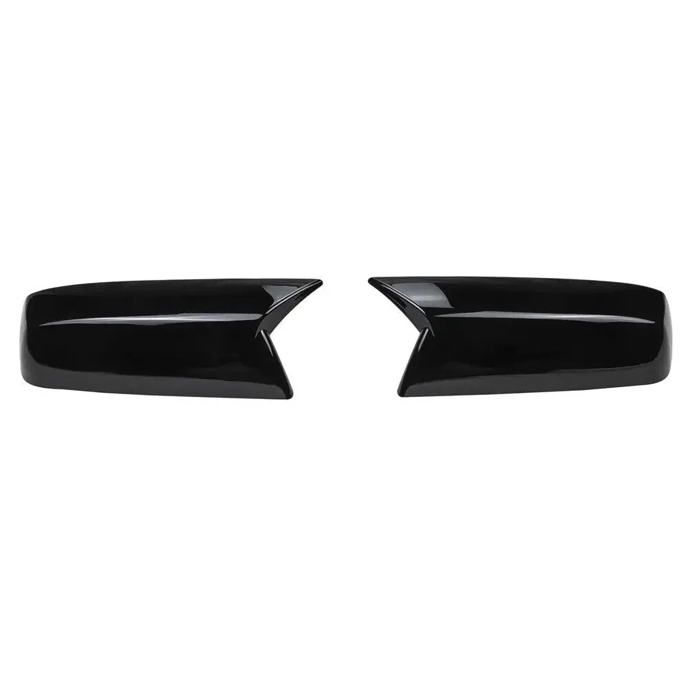 For Chevrolet Silverado 2014-2018 Car Sticker Rearview Side Mirror Cover Wing Cap Exterior Door Rear View Case Trim Carbon Auto Quake Gloss Black
