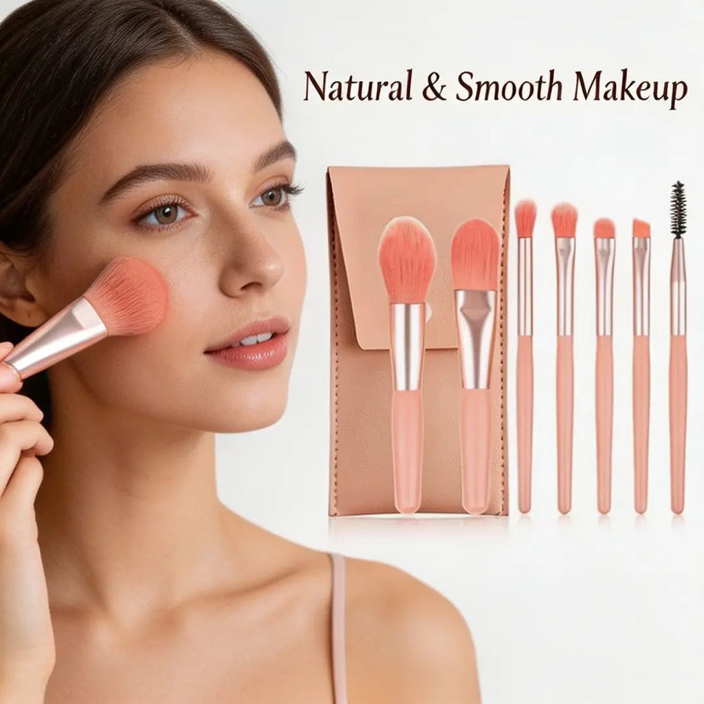 8Pcs Mini Macaron Makeup Brushes Set Cute Eyeshadow Brush with Portable Case Cosmetic Tools Graduation Gift for Girls Quake 8pcs