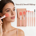 8Pcs Mini Macaron Makeup Brushes Set Cute Eyeshadow Brush with Portable Case Cosmetic Tools Graduation Gift for Girls Quake 8pcs