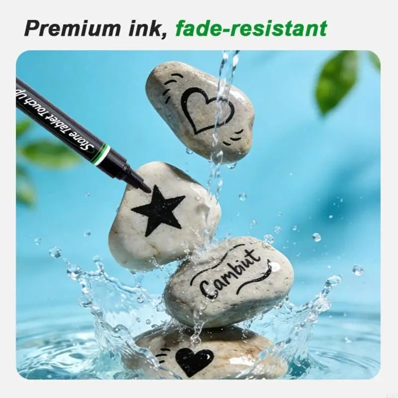 Outdoor Stone Monument Paint Pen Waterproof Heat Resistant Paint Marker For Drawing Coloring On Gravestones Tombstone K1KF Quake