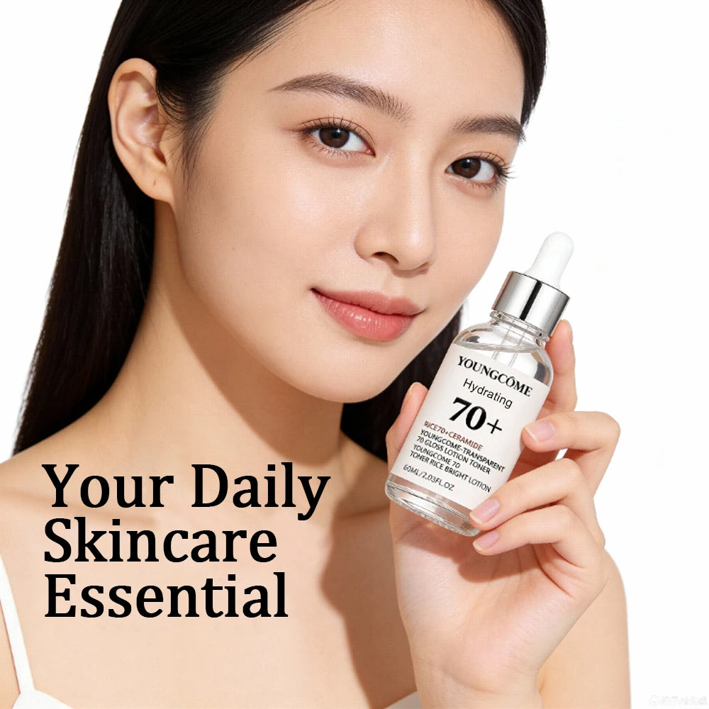 Transparent 70 Gloss Lotion Toner Face Serum Lifting Firm Fade Fine Lines Anti-aging Essence Whitening Brighten Nourish Skin Car Quake