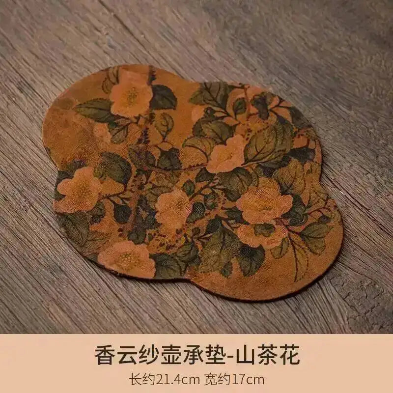 Gauze Double-sided Dry Tea Mat Teapot Mat Chinese Zen Table Flag Tablecloth Tea Mat Tea Ceremony Quake Pot Cushion Camellia