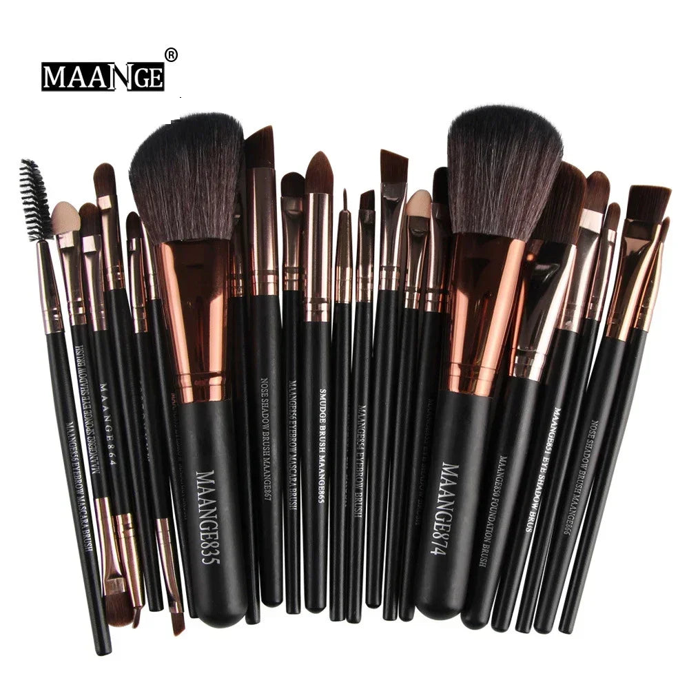 3/13/22pcs Professional Makeup Brushes Tools Set Make Up Brush Tools Kits for Eyeshadow Eyeliner Cosmetics Brushes Maquiagem Quake 22pcs Coffee