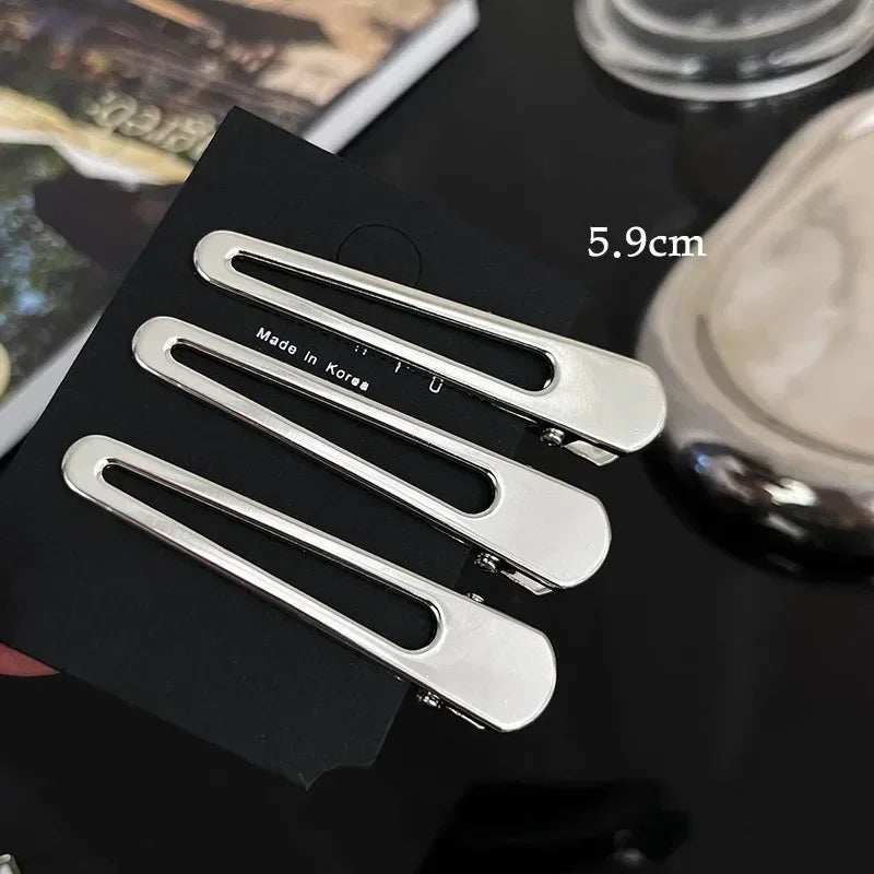 Simple Metal Duckbill Clip Crocodile Curly Hairpin Barrettes Hairstyle Holder Fluffy Hair Root Salon Haircut Headwear Bobby Pins Quake 3pcs yssd