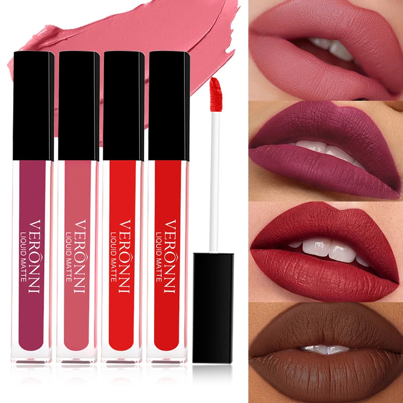 14 Color Liquid Matte Lipsticks Long Lasting Velvet Lip gloss Non Stick Cup Waterproof Beauty Cosmetics Makeup for Women Lip Quake