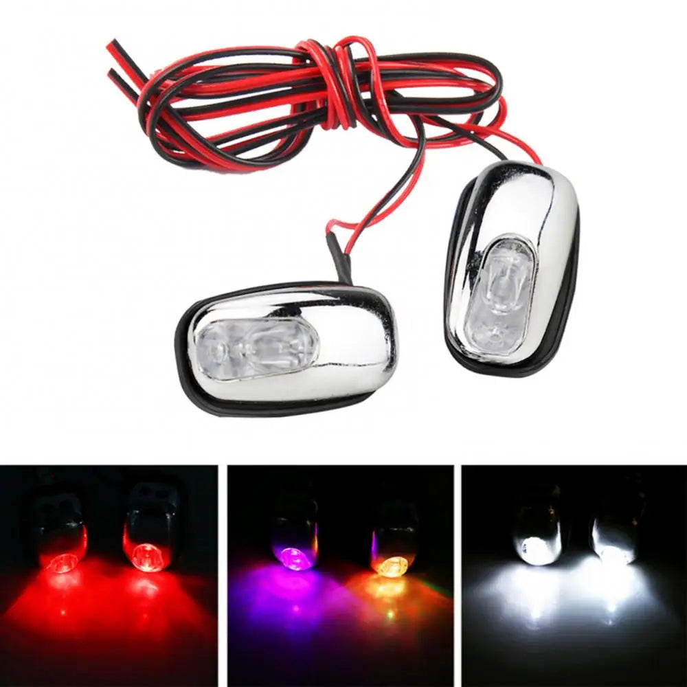 1 Pair Auto LED Light Windshield Windscreen Jet Spray Nozzle Wiper Washer Lamp Automobile Water Spray Lamp Car Accessories Quake