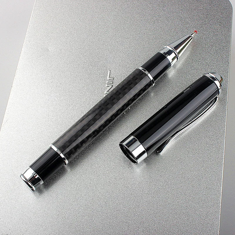 High Quality Full Metal Fiber Roller Ballpoint Pen Office Executive Business Men Writing Pen Quake