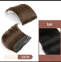 1pc Natural Invisible Fluffy Hair Pads for Women Hair Extension Fluffy Hair Lining of Hair Top Cover Synthetic Seamless Hair Pad Quake 10cm-light browm