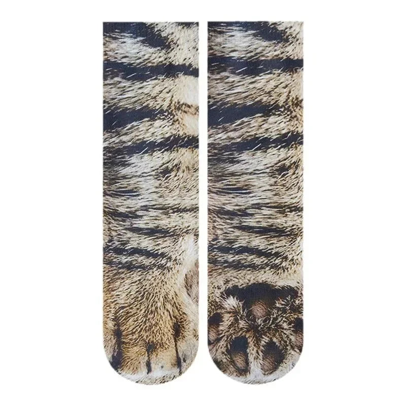 3D animal shaped socks with cute patterns and digital printing simulation fun home personalized socks Quake Cat 40cm