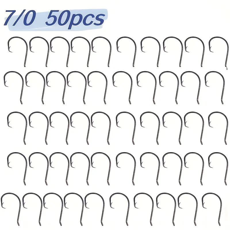 50pcs Circle Hooks Fishing Equipment Octopus Hooks Saltwater 1#-10/0 Quake 7gang0hao50pcs