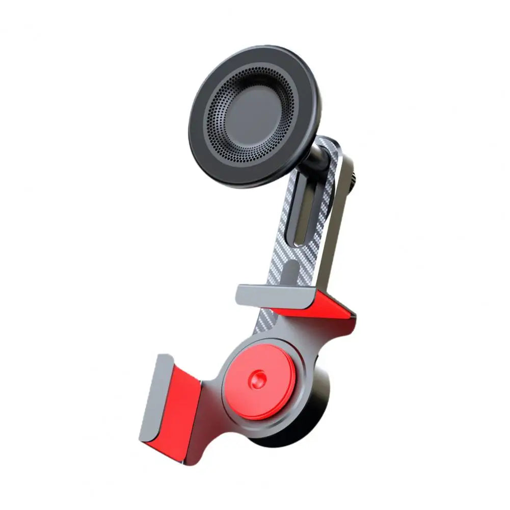 Car Phone Holder Magnetic Dashboard & Screen Mount Adjustable Shock-Absorbing Clip Stand for GPS Navigation Quake Black
