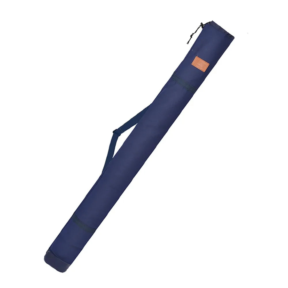 Canvas Fishing Tackle Storage Bag Large Capacity Folding Portable Fishing Tackle Backpack Multifunctional Rod Bag Quake Dark Blue 130cm