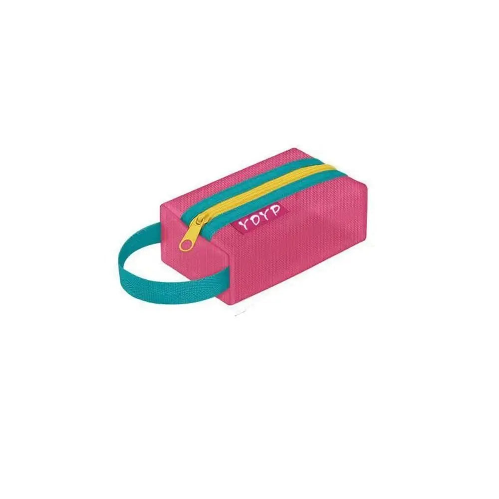 New Portable Zipper Pouch Transparent Coin Purse Mesh Storage Bag File Bag Cosmetic Bag Lipstick Bags Quake pink-1