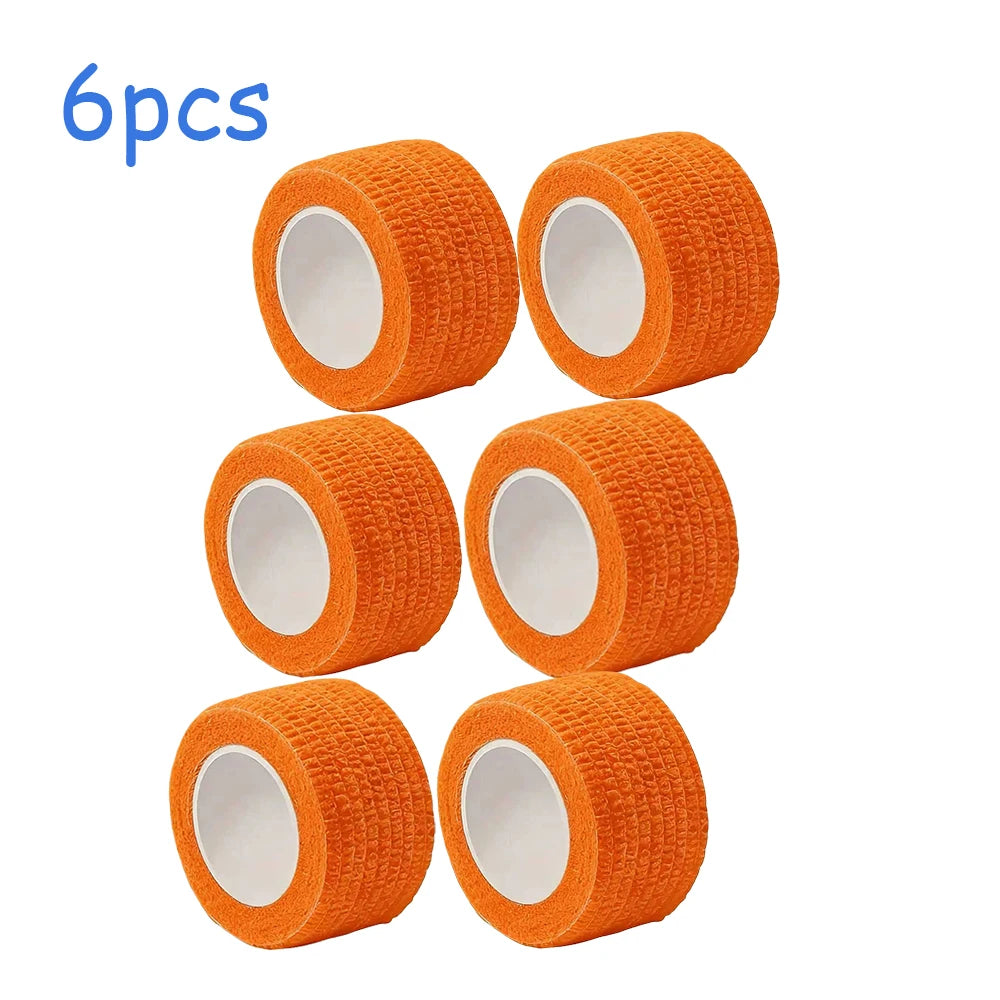 6pcs Tearable Headphone Headband Protector Tape,Anti-Aging Peeling Repair Strip for Over-Ear Headsets,Durable Fiber Material Quake orange - 6pcs