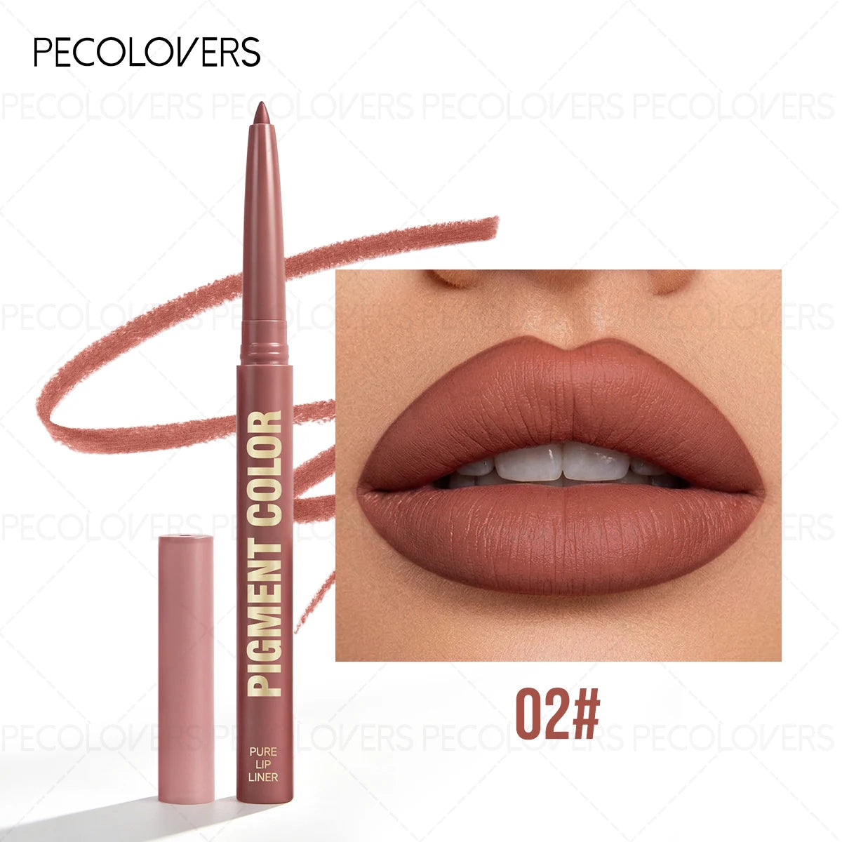 Velvet Matte Lipliner Pen, High Color Rendering Non-sticky Cup, Elegance Makeup Look, Lip Gloss & Lipstick Pen, Lip Makeup Quake 02