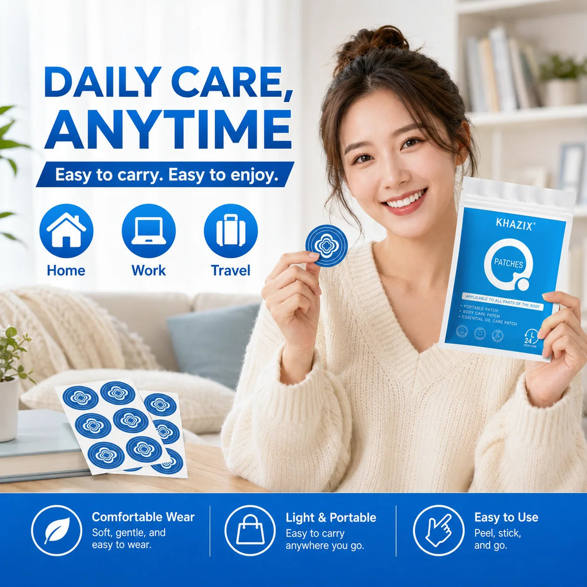 30Pcs Energy Patches Natural Ingredients Vegan Friendly Daily Energy Boost Patch Portable Body Stickers for Work Travel Sports Quake