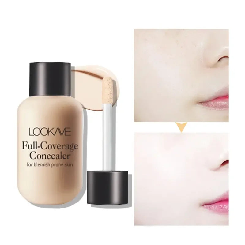 Lightweight and Compact Mini Liquid Concealer-High Coverage for Acne,Ddark Circles and Blemishes,Travel-Friendly FaceMakeup Base Quake