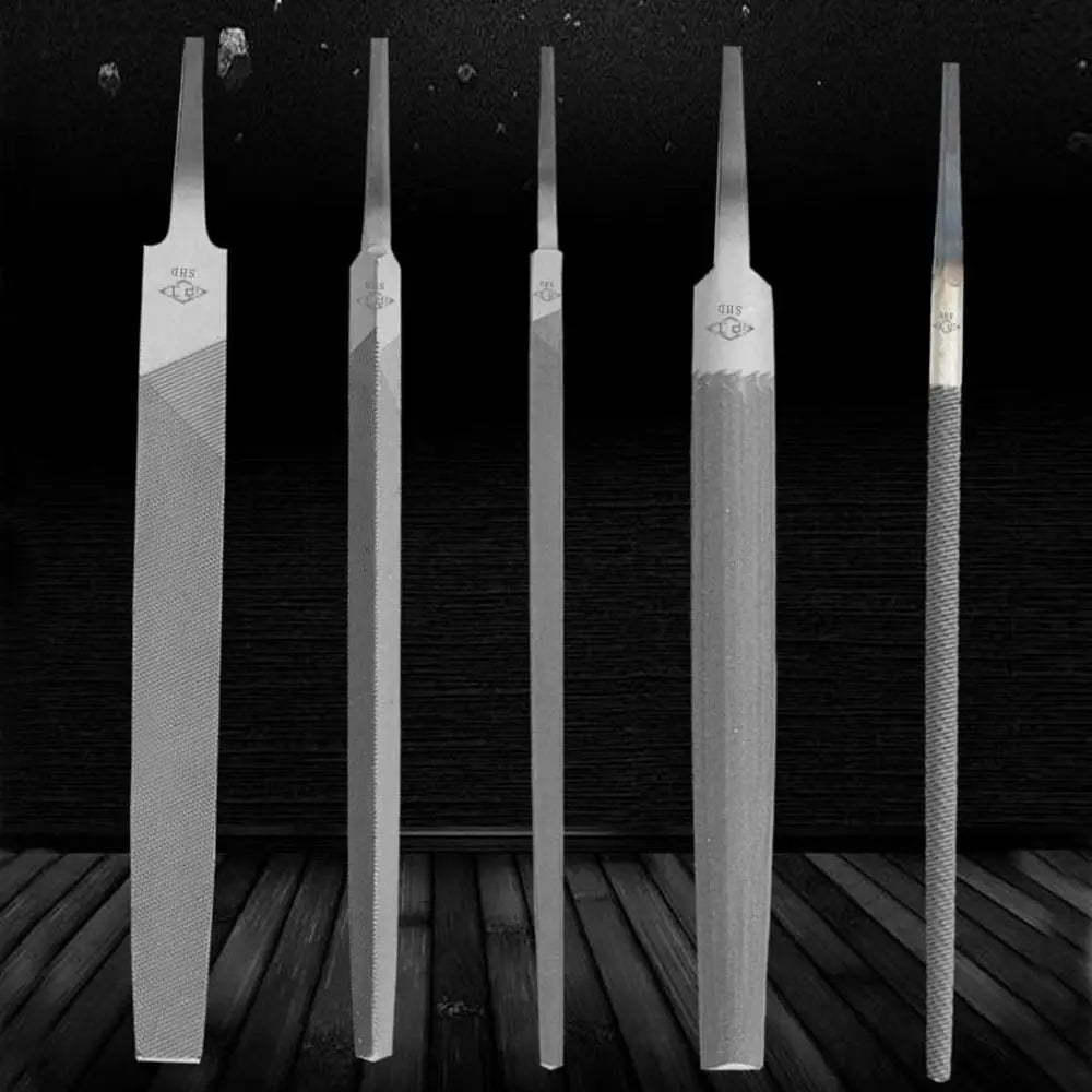 Durable Steel Steel Files 6/8 Inch Flat/Semicircle/Triangle/Circle/Square Saw File Grinding Straightening Hand File Leather Quake