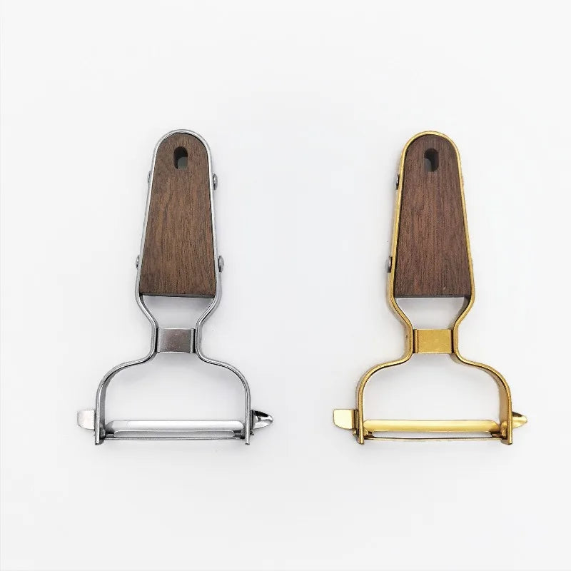 Wood Handle Stainless Steel Wide‑Mouth Vegetable Peeler Home Kitchen Fruit Potato Peeling Tool for Thick Skin Peeling Gadget Quake