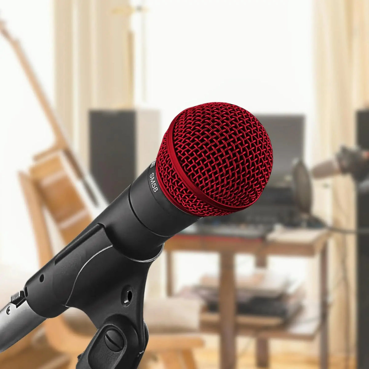 1 PC For Shure SM58 Wireless Microphone Replacement Metal Microphone Grille Replacing Professional Mic Ball Head Mesh Grilles Quake