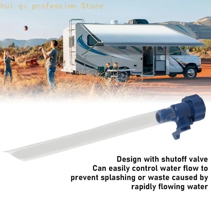 Water Refill Tube with Built-In Shutoff Control, Clear Hose for Motorhome Filling and Quick Travel Top Up Support During Refills Quake