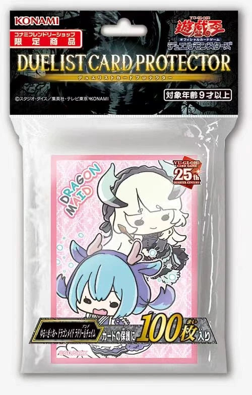 Hot 100pcs Official Yu-Gi-Oh Card Sleeves 63x90mm 25th Anniversary Dragonmaid, Punk, Orcust Kids Card Protectors Collection Gift Quake f lnp