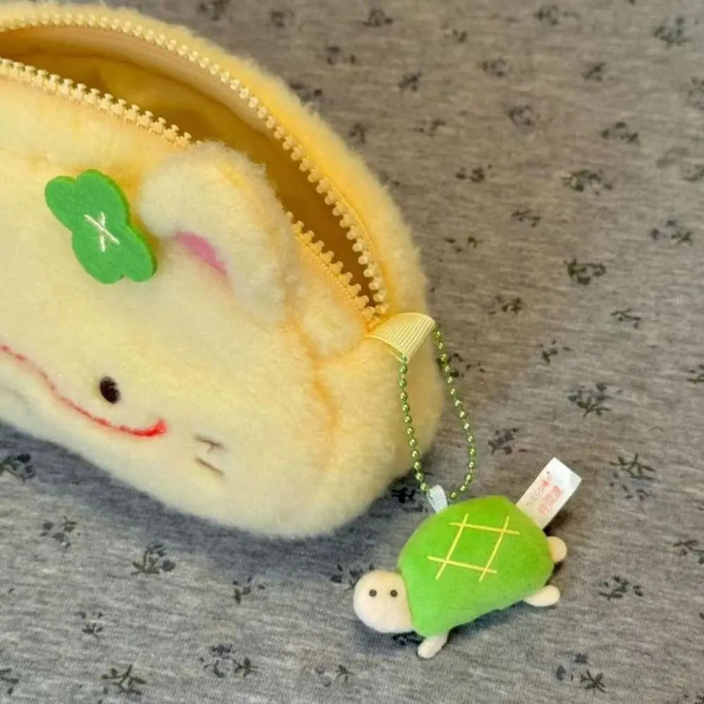Creative Omelette Kitten Pen Bag Large Capacity Pencil Case Cartoon Multifunctional Stationery Bag School Quake