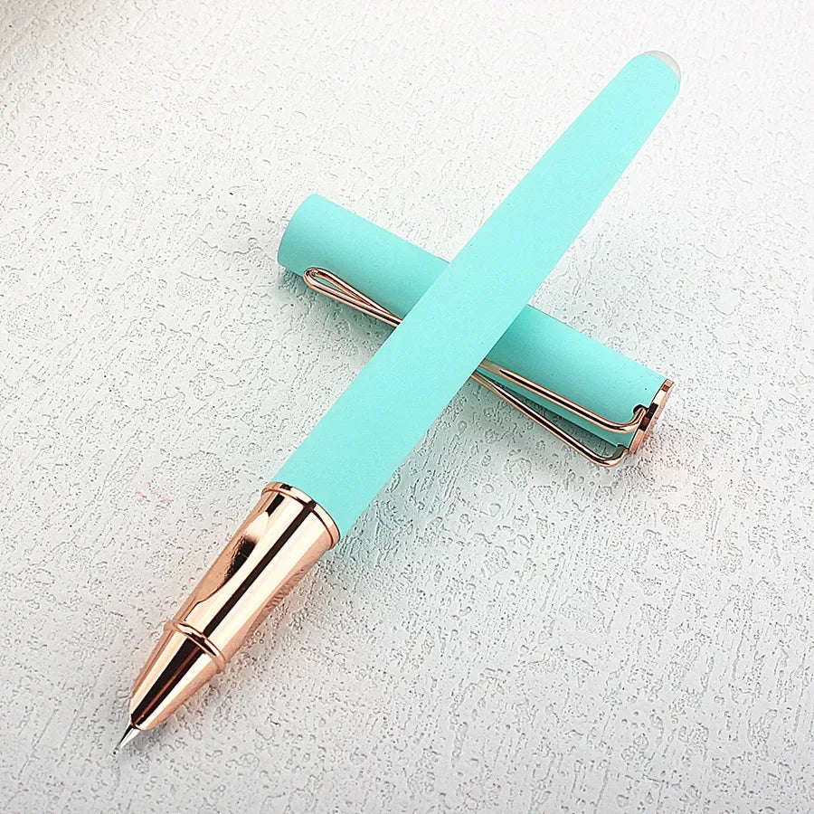 Luxury Metal Fountain Pen Rose Gold Clip EF Nib Ink Pen Luxury Writing Pens for Stationery Business Office School Supplies Quake 5052-2 0.38MM