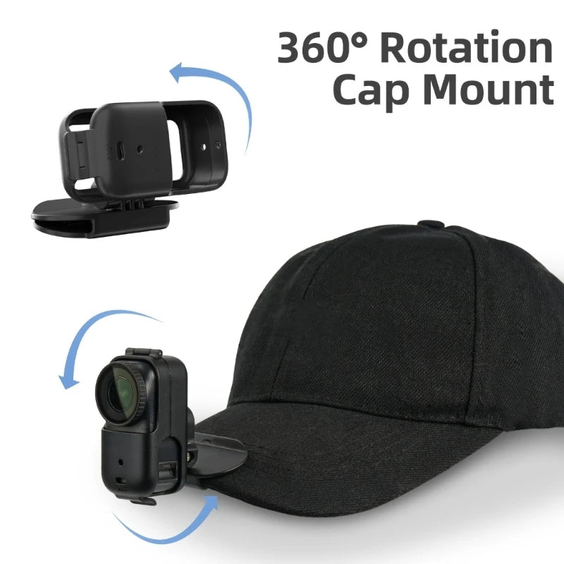 Quick Release Hat Clip Mount For OsmoNano Camera Horizontal/Vertical Switching for Adventure Vlog Cycling Hiking K1KF Quake