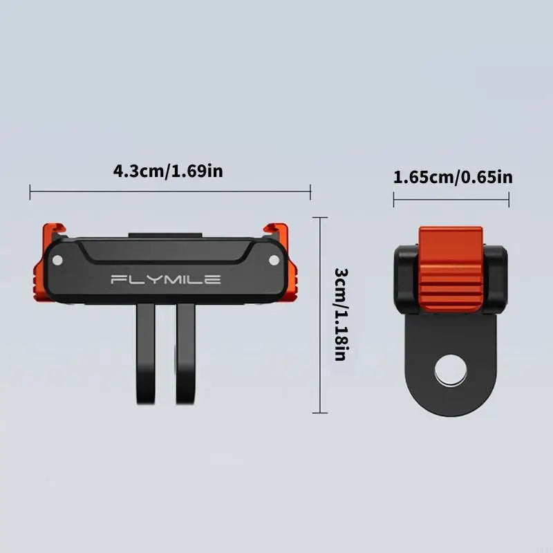 Quick Release Camera Mount Base with Top Dock Two-Prongs Mounting for ACTION 6/4/3 and Grip Pad Surfaces for and K1KF Quake