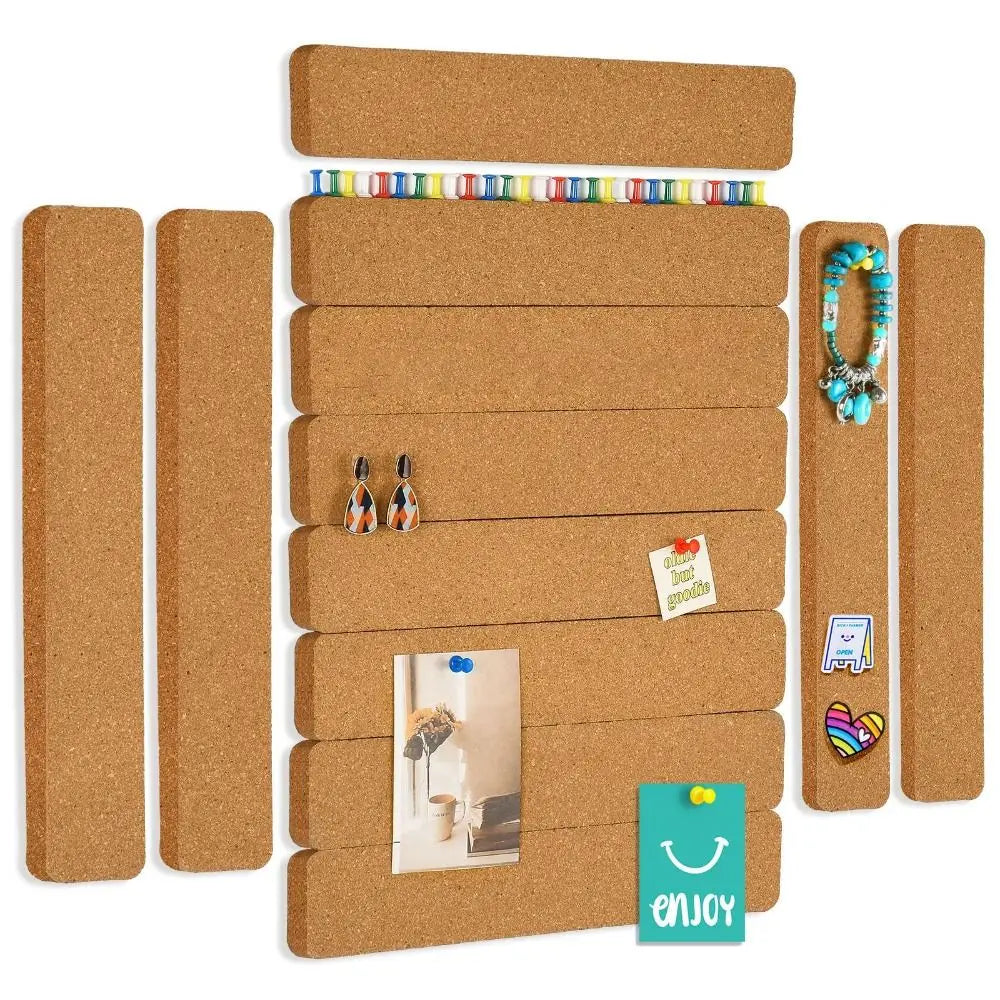 Cork Material Self Adhesive Cork Board Self Adhesive Removable Hanging Thumbtacks Board Frameless Cork Wall Tiles Quake