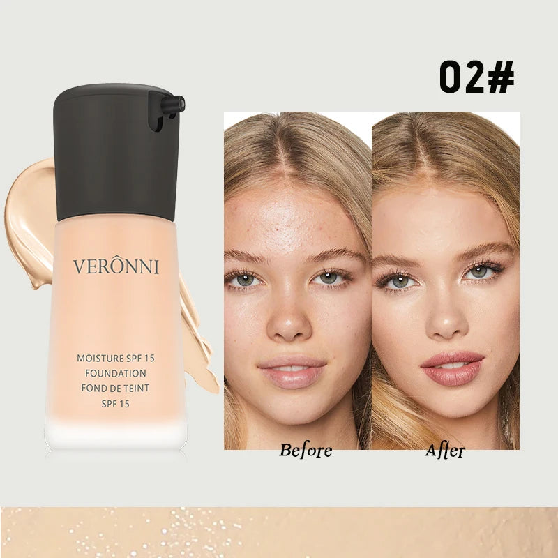 Matte Liquid Foundation Oil Control Concealer BB Cream Waterproof Lasting Full Coverage Natural Face Base Professional Makeup Quake 02