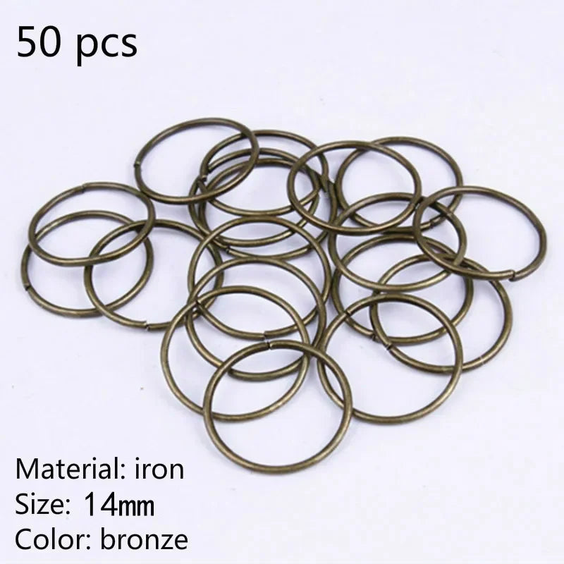 5-100pcs Sliver Gold Hair Rings Hair Braids Dreadlock Beads Charms African Braids Cuffs Hair Rings Jewelry Clasps Accessories Quake 50pcs 14mm NO.15