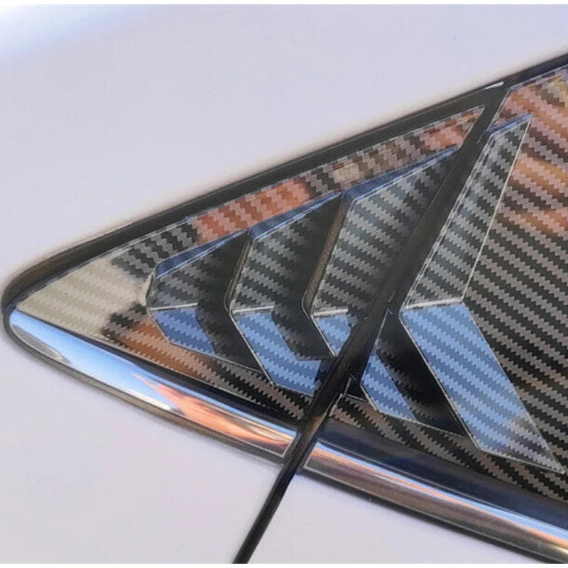 For Hyundai Elantra Avante Sedan 2011-2015 Car Rear Louver Window Side Shutter Cover Trim Sticker Vent Scoop ABS Carbon Fiber Quake