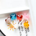 20Pcs Colorful Simulation Heart Lollipop Resin Charms for Jewelry Making Accessories DIY Pendants Earrings Keychain Decoration Quake randomly mixed