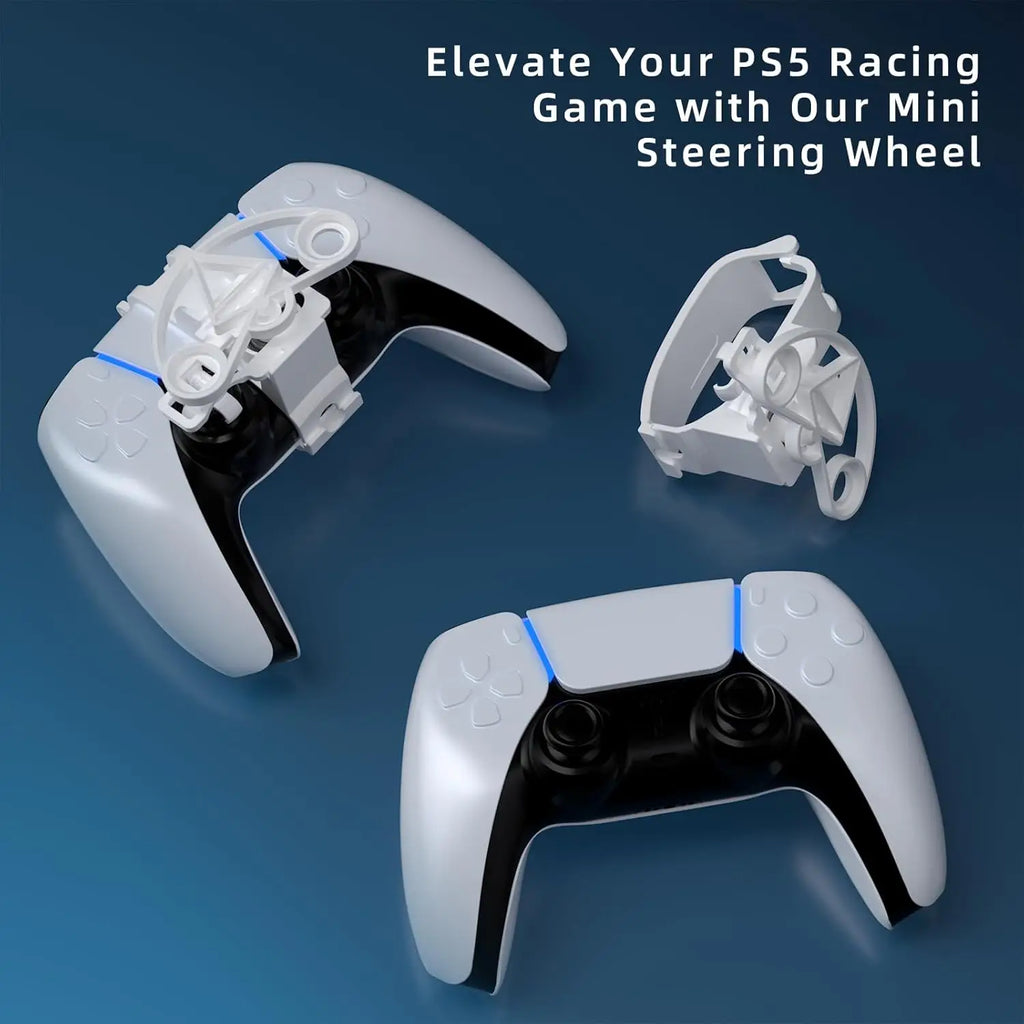 Mini Steering Wheel for PS5 Controller,Racing Game Accessory Compatible with PS5 & PS5 Slim Quake