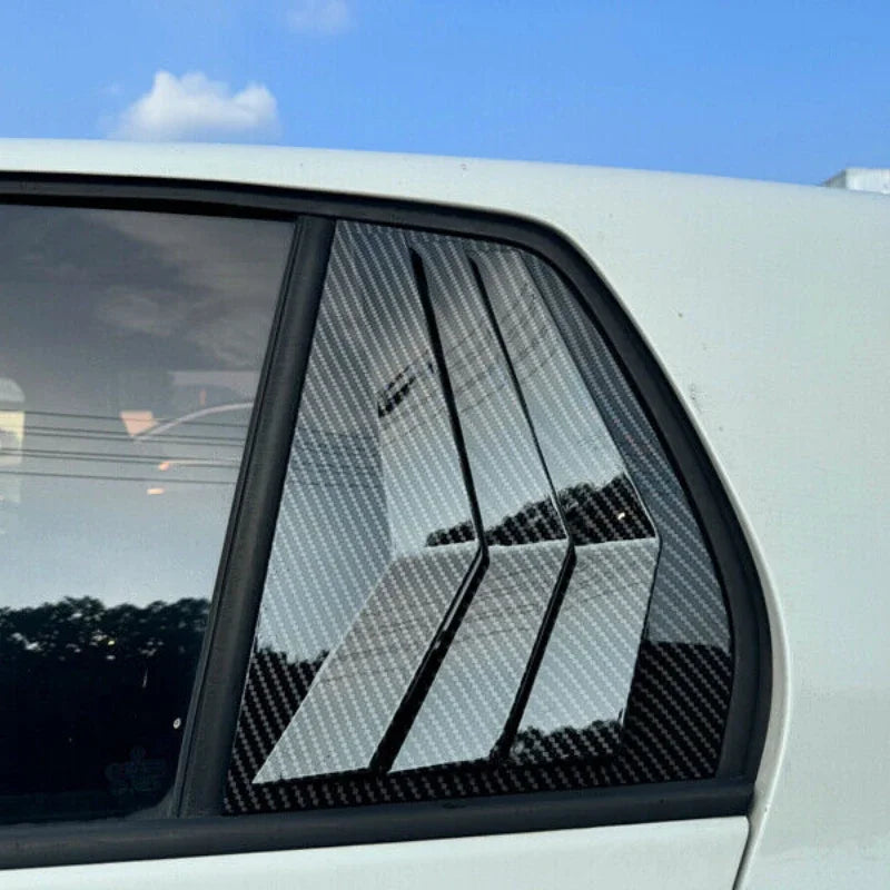 For VW Golf 6 MK6 2008 2009 2010 2011 2012 Car Rear Louver Window Side Shutter Cover Trim Sticker Vent Scoop ABS Carbon Fiber Quake