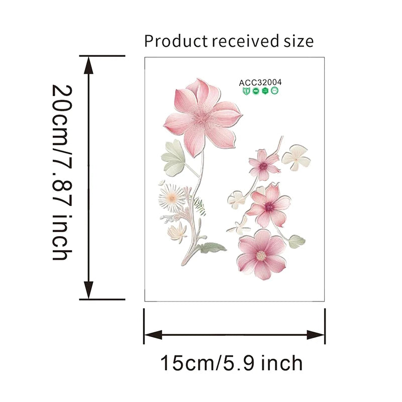 Waterproof PVC Switch Sticker Beautiful Flowers Wall Removable Sticker For Bedroom Bathroom Living Room Home Decoration Sticker Quake B