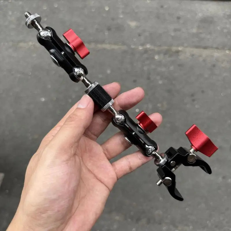 1 Set Photography Accessories Camera Metal Super Clamp With Double Ball Head Magic Arm For Monitor Light Mic Phone Mount Quake