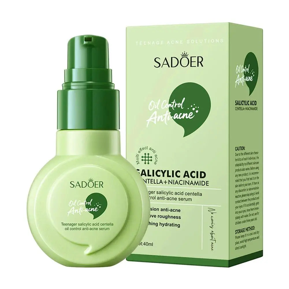 Salicylic Acid Anti-Acne Serum with Centella & Niacinamide – Pore Refining, Oil Control & Hydrating Facial Essence for Smooth Sk Quake 1PCS
