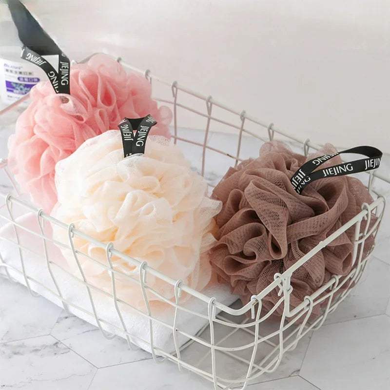 Soft Mesh Bath Sponge Balls Nylon Cleaning Brush Shower Puff Body Cleaner Exfoliating Scrubbers Bath Ball Bathroom Supplies Quake