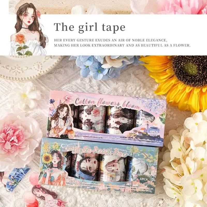 Sustainable PET Scrapbook Adhesive Recordings With Themed Character Illustrations For Creative Memory Maintaining K1KF Quake
