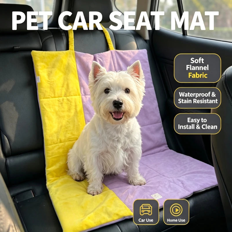 Pet Car Seat Mat Dog Bed Waterproof Stain Proof Moisture Resistant Four Season Use Backseat Outdoor Pet Cushion Quake