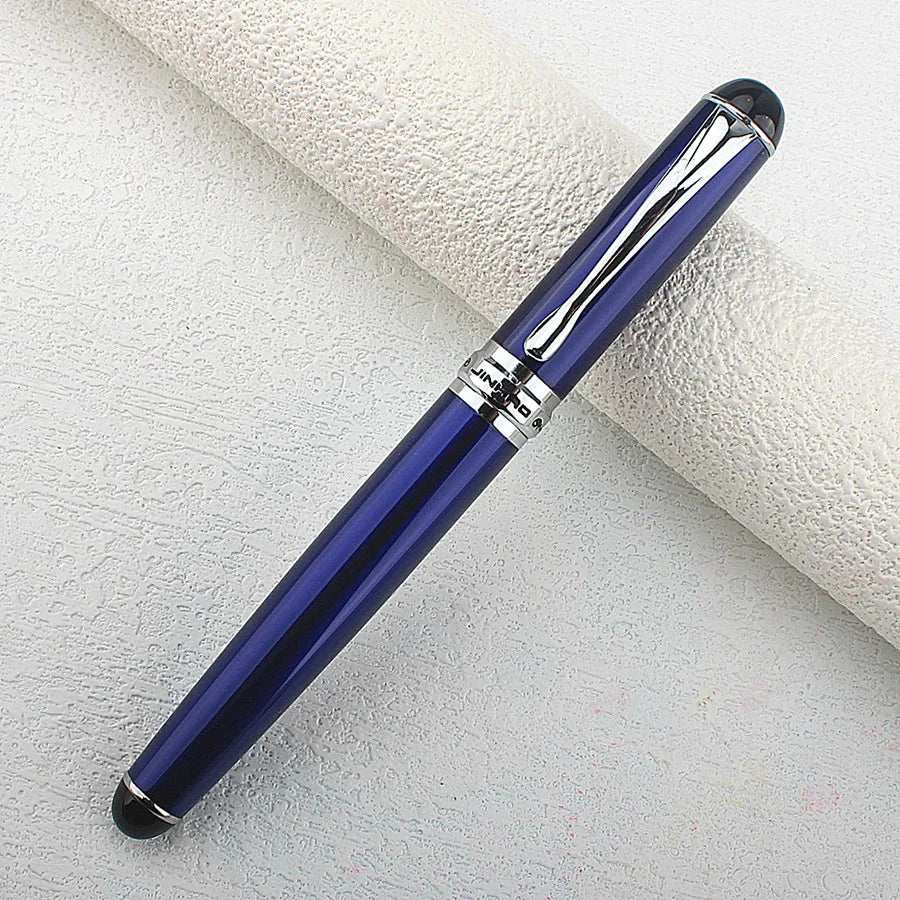 Jinhao X750 Classic Style Silver Clip Metal Fountain Pen 0.5mm Nib Steel Ink Pens for Gift Office Supplies School Supplies Quake