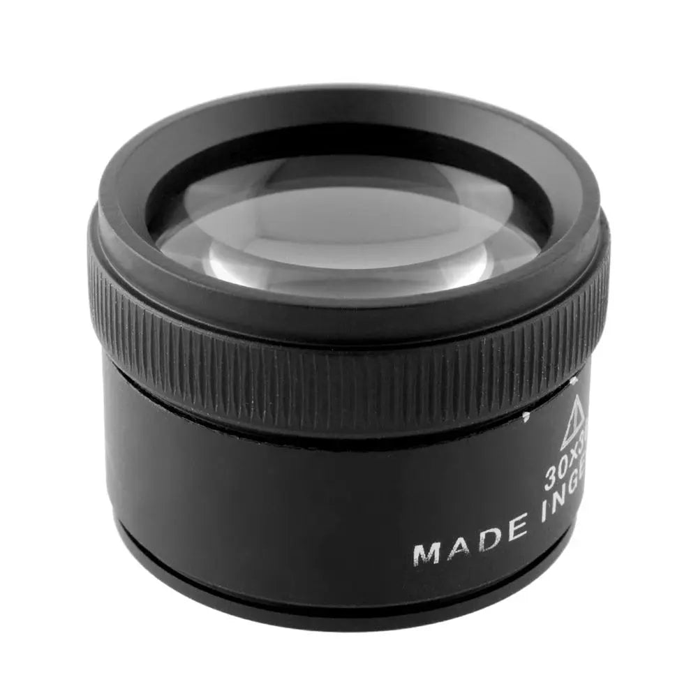 Professional Mini Premium Glass Lens Loop HD Magnifier Measuring Magnifier Microscope Quake Black