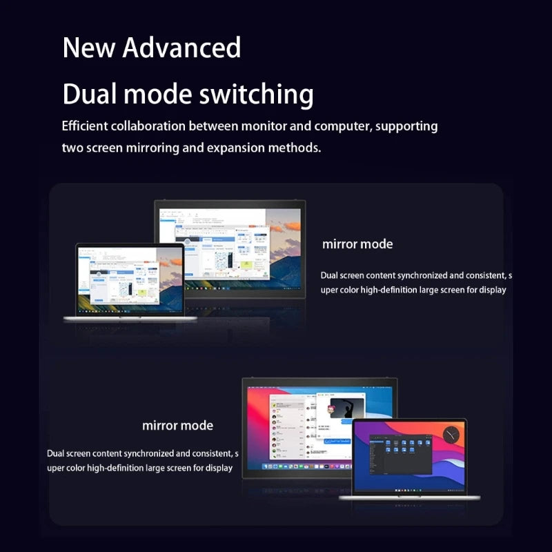 7inch 1280x800 USB C/HDTV Computer Screen Plugs and Play for Laptop Computer PC Case K1KF Quake