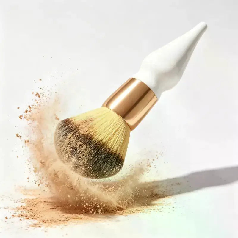 Professional Large Face Makeup Brush: Soft High-Quality Powder Blush Bronzer Tool for Cosmetics Application & Quake Default Title