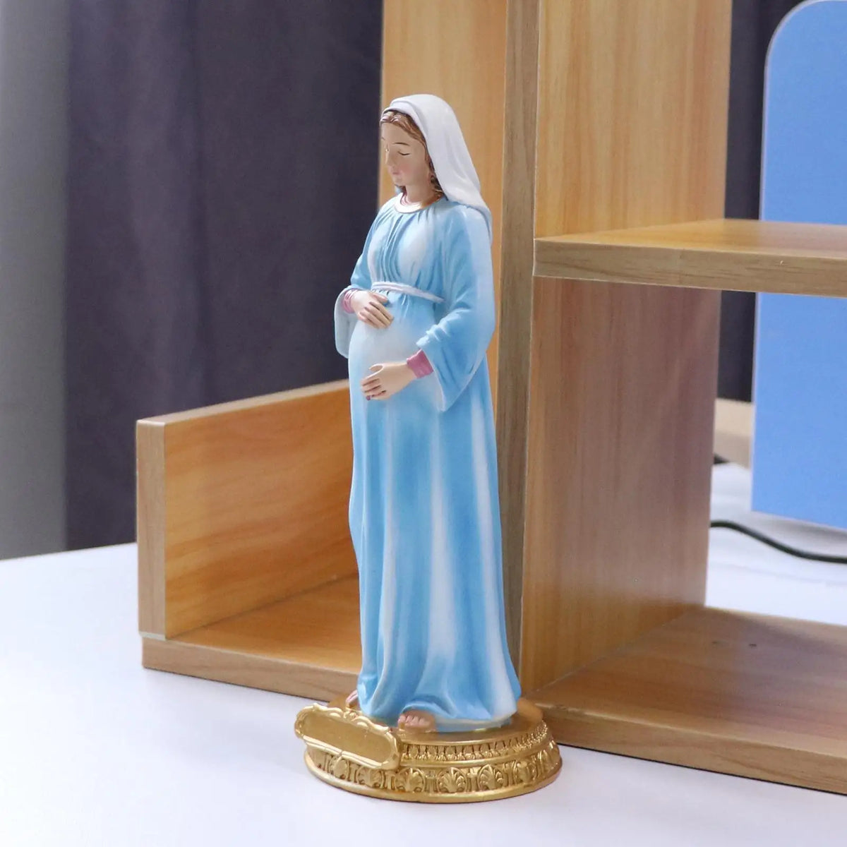 Virgin Mary Statue Figure Interior Decoration Handmade Catholic Our Lady Quake